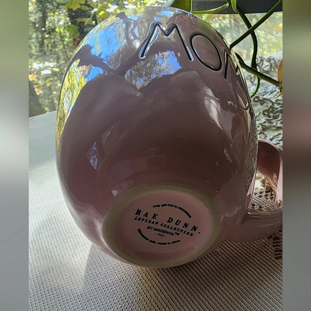 Rae Dunn Pink 'MOM' Ceramic Mug - Picture 3 of 4
